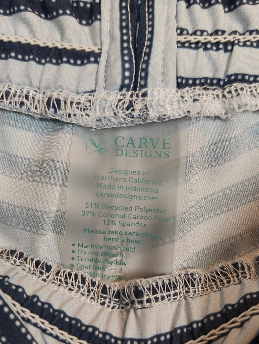 CARVE Designs Bali Board Shorts Navy Stripe Size Small - Picture 2 of 16